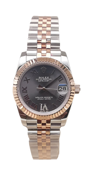Rolex Datejust Roman Dark silver