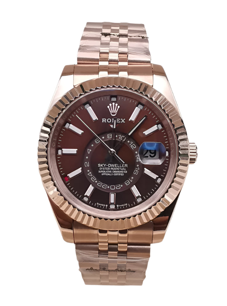 Rolex Skydweler Rose chocolate
