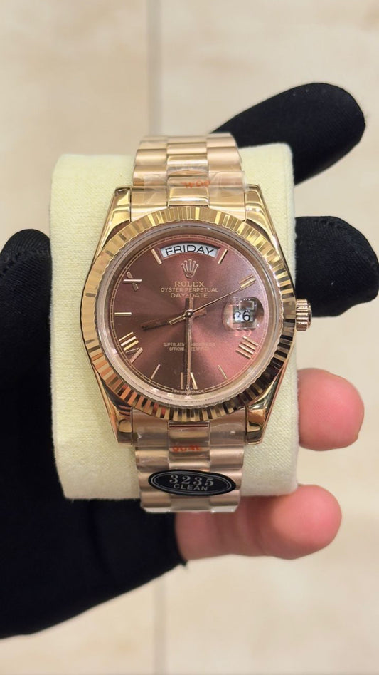 Rolex Daydate Rose chocolate dial